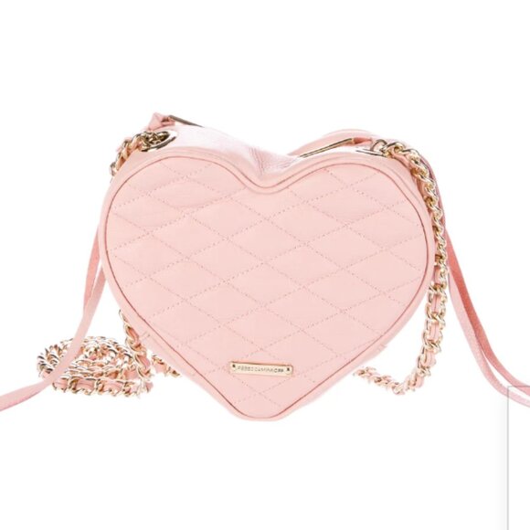 Rebecca Minkoff Handbags - Rebecca Minkoff Pink Quilted Heart Crossbody Bag